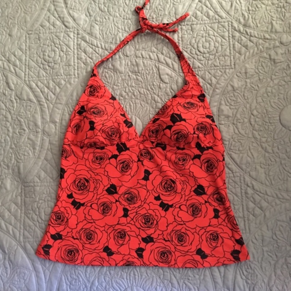 👙Anne Cole Collection red rose tankini size 12